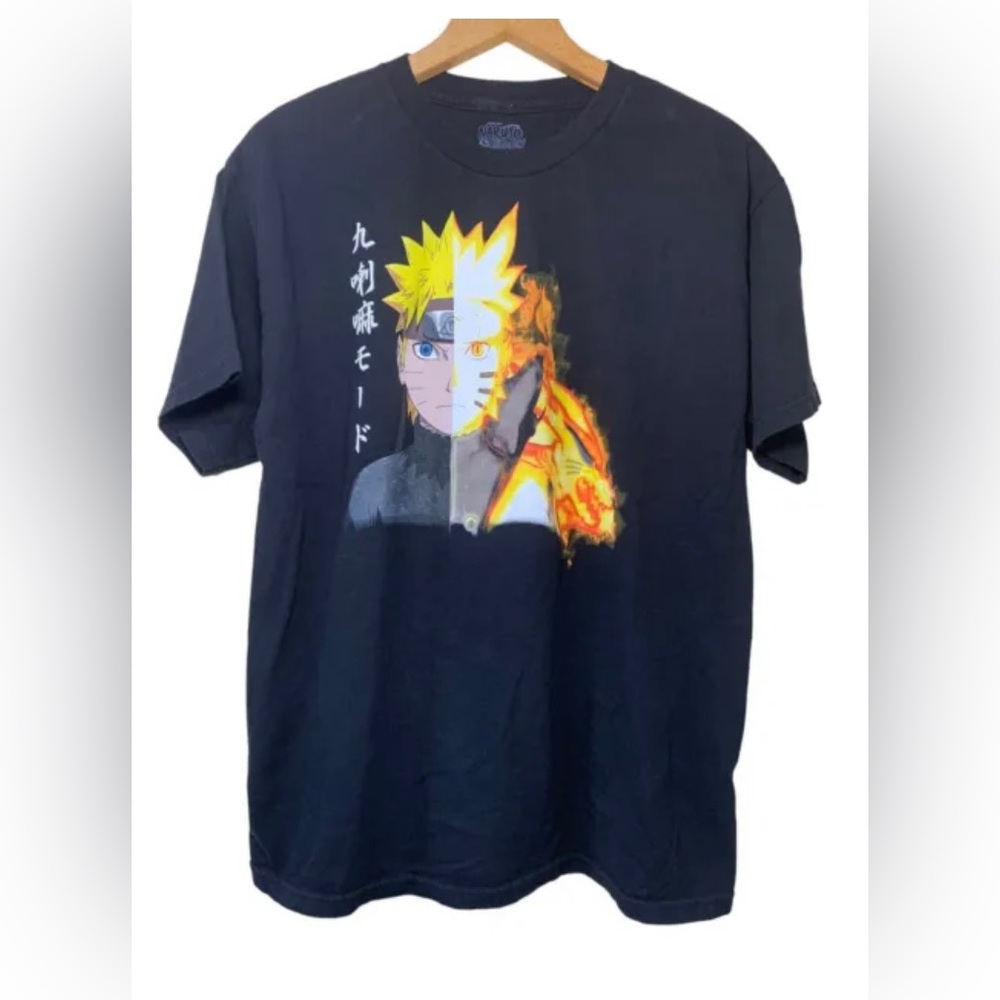 Naruto Shippuden Ripple Junction Men’s Black Graphic T-Shirt Size Large